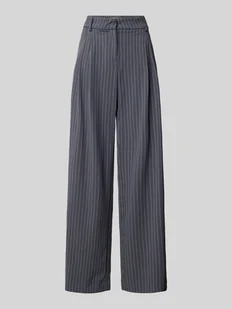 Spodnie o kroju regular fit z zakładkami w pasie i wpuszczanymi kieszeniami - Spodnie damskie - miniaturka - grafika 1