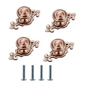 Zawiasy, okucia i inne akcesoria - Uchwyty w kolorze matowego czerwonego brązu o szerokości 74 mm do 4 drzwi z podstawą, w stylu rustykalnym, do szuflad, szafek lub drzwi. - miniaturka - grafika 1