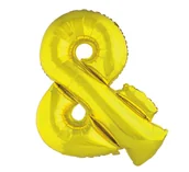 Balony i akcesoria - GoDan Balon foliowy, litera &, złoty, 81 cm - miniaturka - grafika 1