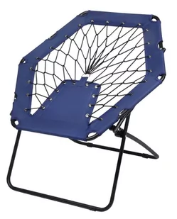 Krzesło bungee CHILL OUT, czarny, niebieski - Fotele i krzesła ogrodowe - miniaturka - grafika 1