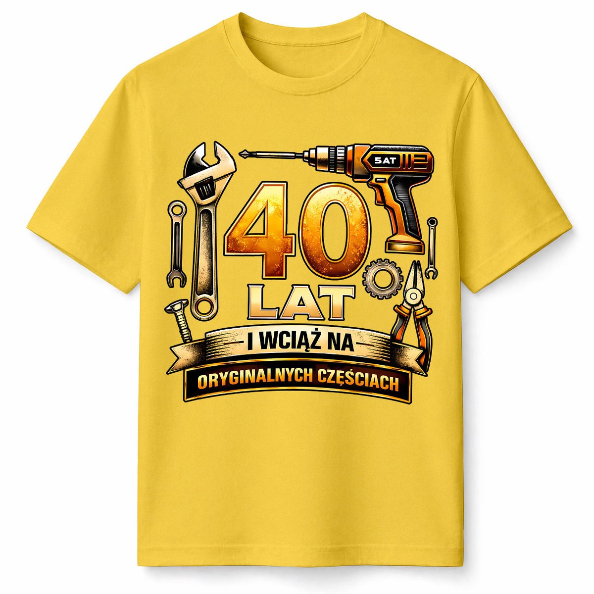 T-SHIRT KOSZULKA MĘSKA NA 40 URODZINY ŚMIESZNA ORYGINALNY PREZENT L