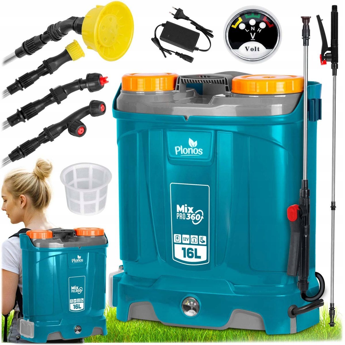 OPRYSKIWACZ AKUMULATOROWY Z MIESZALNIKIEM PLONOS PL-604