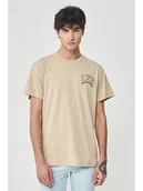 Koszulki męskie - Lee Koszulka w kolorze beżowym - miniaturka - grafika 1