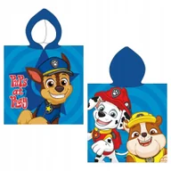 Okrycia kąpielowe dla dzieci - PSI PATROL ponczo poncho ręcznik plażowy z kapturem 50x115 - miniaturka - grafika 1