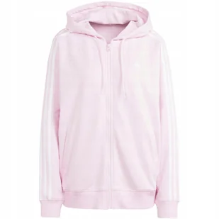 Bluza damska adidas Essentials 3-Stripes French Terry Oversized Full-Zip Ho - Bluzy damskie - miniaturka - grafika 1