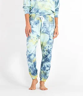 Hurley Hurley Damskie spodnie casualowe W Tie Dye Fleece Jogger, Ltb M 3HKP0170-424 - Spodnie damskie - miniaturka - grafika 1