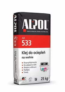 Alpol AK 533 klej do ociepleń na wełnie 25 kg - Zaprawy budowlane - miniaturka - grafika 1