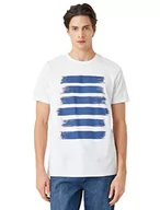 Koszulki męskie - Koton Koszulka męska z nadrukiem Crew Neck Short Sleeve, biały (000), XXL - miniaturka - grafika 1