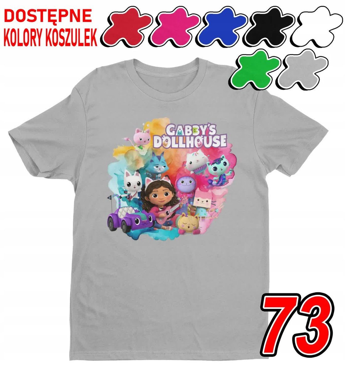 Dziecięca Koszulka Z Nadrukiem Duży Wybór Koci Domek Gabi -L 146-152