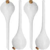 Donice - Kule nawadniające do roślin białe półprzezroczyste z korkiem 4 x 400 ml Browin 720967 - miniaturka - grafika 1