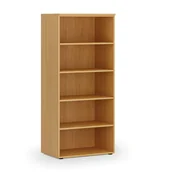 Szafy biurowe - Regał biurowy PRIMO WOOD, 1781 x 800 x 500 mm, buk - miniaturka - grafika 1