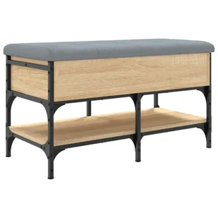 vidaXL Ławka na buty dąb sonoma 82x42x45 cm Materiał drewnopochodny - Szafki na buty - miniaturka - grafika 1