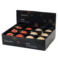 Bombki - Bombka szklana dekorowana mix 4 rodzajów - miniaturka - grafika 1