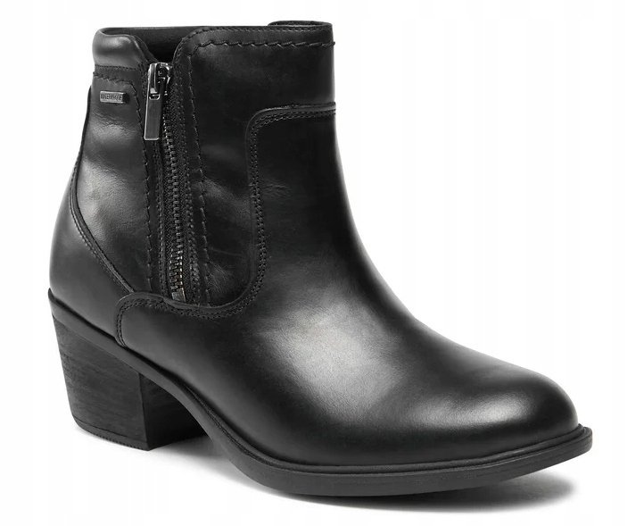 CLARKS DAMSKIE BOTKI CZARNE SKÓRZANE OBCAS 36 ŻTE