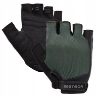Rękawiczki rowerowe - Rękawiczki Rowerowe Kolarskie Krótkie Na Rzep Bez Palców Zielone METEOR - miniaturka - grafika 1