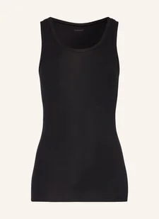 Schiesser Top Pure Rib schwarz - Koszulki i topy damskie - miniaturka - grafika 1