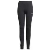 Legginsy - Legginsy adidas Girls D2M 3 Stripes Tight GN1453 czarny 134 cm - miniaturka - grafika 1