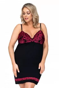 Donna Alexia czarna plus size Koszula nocna - Piżamy damskie - miniaturka - grafika 1