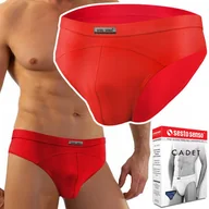 Majtki męskie - Slipy Męskie Klasyczne Majtki z Modalu SESTO SENSO SM03 Czerwone - XXL - miniaturka - grafika 1