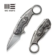 Noże - Nóż składany WeKnife Yardbird Gray Titanium/Aluminium Foil Carbon Fiber, Hand Rubbed Satin CPM 20CV by Maciej Torbé (WE22021-3) - miniaturka - grafika 1