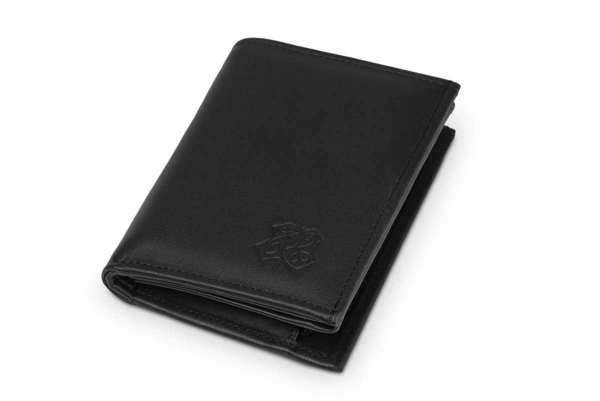 Portfel Męski Skórzany Kaletnik Kostarz Czarny Mat