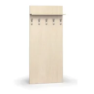 Meble do przedpokoju - Garderoba z wieszakami PRIMO WOOD, 5 haczyków, półka, brzoza - miniaturka - grafika 1