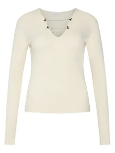 Patrizia Pepe Sweter 2K0331/K7S0-ecW405 Écru Regular Fit - Swetry damskie - miniaturka - grafika 1