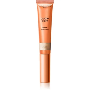 Revolution Pro Glow Edit Cream Highlighter Rozświetlacz 15 ml Odcień Aglow - Rozświetlacze do twarzy i ciała - miniaturka - grafika 1