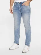 Spodnie męskie - Pepe Jeans Jeansy PM207390MN5 Niebieski Slim Taper Fit - miniaturka - grafika 1