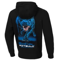 Bluzy sportowe męskie - Pit Bull Bluza Z Kapturem Męska In Blue Hooded Black - miniaturka - grafika 1