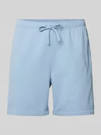 Spodnie sportowe męskie - Szorty z dzianiny dresowej o kroju regular fit z tunelem - miniaturka - grafika 1