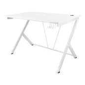 Biurka gamingowe - Biurko Gamingowe Dla Graczy 116X75 Białe Zawieszka - miniaturka - grafika 1