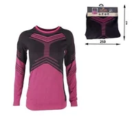 Pozostała odzież narciarska - Bielizna Thermo Bluzka Damska Czarno Różowy - miniaturka - grafika 1