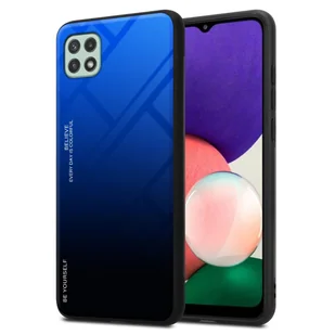 Pokrowiec Do Samsung Galaxy A22 5G Etui w NIEBIESKO - CZARNY TPU Obudowa Case Cover Plecki Ochronny Cadorabo - Etui i futerały do telefonów - miniaturka - grafika 1