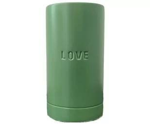Zielony wazon prosty LOVE 20 cm  Atmosphera - Wazony i flakony - miniaturka - grafika 1