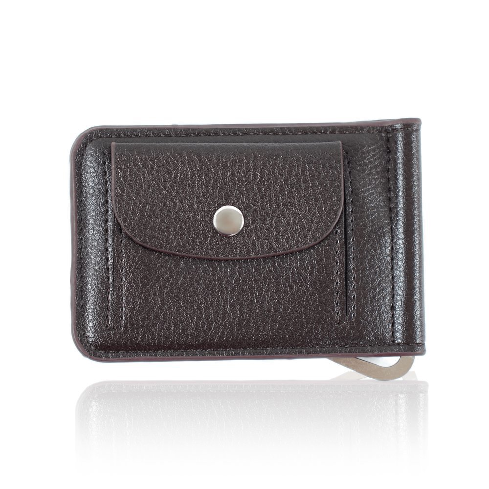 Portfel męski skórzany SLIM Etui na karty mały skóra naturalna Brąz SOLIER