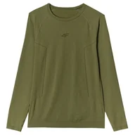 Koszulki sportowe męskie - Męska koszulka termiczna 4F Seamless Underwear M172 Rozmiar: XXL/XXXL / Kolor: oliwkowy - miniaturka - grafika 1