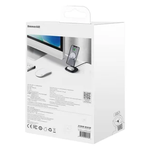 Baseus 2w1 bezprzewodowa ładowarka Qi / uchwyt magnetyczny bezprzewodowa ładowarka Qi do MagSafe 10W czarny (WXSW-C01) - Ładowarki do telefonów - miniaturka - grafika 6