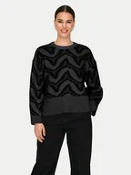 Swetry damskie - ONLY Sweter Jane 15332157 Szary Regular Fit - miniaturka - grafika 1