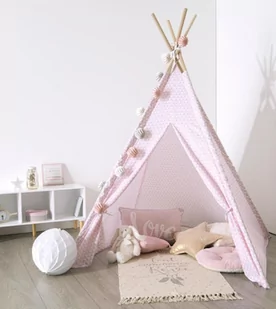 producent niezdefiniowany Namiot dla dzieci INDIAŃSKI TIPI 120 x 120 x 160 cm różowy jja-127176 - Namioty i tipi dla dzieci - miniaturka - grafika 1