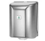 Dozowniki papieru i mydła dla firm - Srebrny pojemnik na ręczniki w roli max 20cm z wyciąganą tuleją OG1M Linea Trade - miniaturka - grafika 1