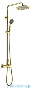 Blue Water Denver zestaw kabinowo-prysznicowy natynkowy złoty DEN-ZKPN.400ZP - Baterie umywalkowe - miniaturka - grafika 1