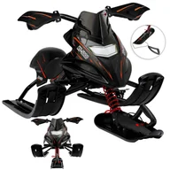 Sanki i ślizgacze - Nartosanki Sanki Metalowe Kierownica Hamulec Dzieci 60kg - miniaturka - grafika 1