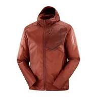 Kurtki i kamizelki sportowe damskie - Kurtka Salomon Bonatti Aero Wind Hoodie U Burnt Henna - miniaturka - grafika 1