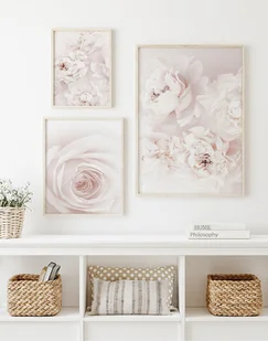 Zestaw plakatów z kwiatami 3 części - Obrazy i zdjęcia na płótnie - miniaturka - grafika 1