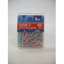 Tetis Spinacze okr. zebra 28mm (100) A12 GS200-Z - Spinacze i klipsy do papieru - miniaturka - grafika 1