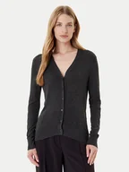 Swetry damskie - Calvin Klein Kardigan LV044C346G Szary Regular Fit - miniaturka - grafika 1