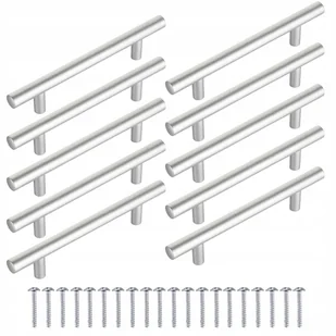 10szt Uchwyt meblowy reling Srebrny 150/96 wkręty - Meble modułowe i akcesoria - miniaturka - grafika 1