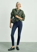 Spodnie damskie - MANGO - Dżinsy skinny z wysokim stanem ciemnoniebieski - 34 - Kobieta - miniaturka - grafika 1