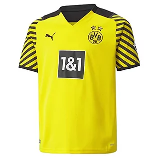Koszulki męskie - PUMA PUMA Męska koszulka replika BVB Home Shirt replika W sponsora Cyber Yellow-puma Black L 759036 - grafika 1